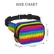 thumbnail image 4 of Fotbe Bright Rainbow Cangurera Cuadrada con Estampado de Doble Capa, Bolsa de Cintura Ajustable Mini para Hombres y Mujeres, 4 of 9