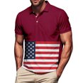 thumbnail image 1 of Aqestyerly Haut à Col Rabattu pour Hommes avec Poche de Loisirs, Design Color Block, Polyvalent, Manches Courtes, Sportif, Léger, Respirant, 1 of 6