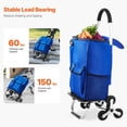 thumbnail image 3 of Stair Climber Trolley Dolly, 36L Folding Shopping Cart - Grocery, Laundry, Handcart with 6 Wheels; Foldable Stair Climbing Cart for Home & Shopping, 3 of 7