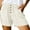 White, variant on Buigttklop Womens Shorts 2024 Comfy Summer Drawstring High Waist Cotton Shorts for Women Trendy