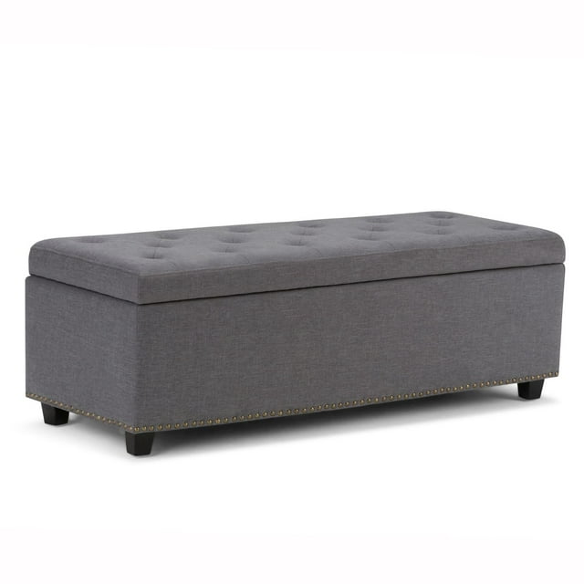 Grand pouf de rangement rectangulaire Springfield de WyndenHall
