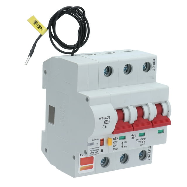 Leakage Protection Switch, Simultaneous Pairing PA66 Shell 3P Circuit Breaker APP Control Server For Power Supply Equipment For Outdoor Lighting