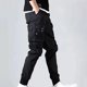thumbnail image 5 of Pantalones largos para hombre, informales, lisos, con bolsillo, cintura elástica, para exteriores, con cordón ajustable, para trabajo, 5 of 5