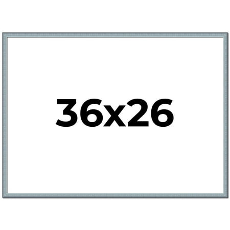 36x26 Frame Rustic Sky Blue Solid Wood Picture Frame | 0.75 Inch Moulding Width |Includes UV