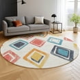 thumbnail image 6 of Addison Rugs Mayfield Premium Machine Washable Transitional Geometric Ivory Round Rug, 8' x 8', 6 of 6