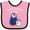 Pink and Black, variant on Inktastic Happy Birthday, Mama- Cute Penguins Boys or Girls Baby Bib