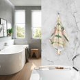 thumbnail image 2 of Yayeee 2 Pack Hand Towels for Bathroom 100% Cotton 16" x 28" Soft Absorbent Kitchen Towel, Retro Green Stars, 2 of 7