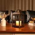 thumbnail image 6 of Sziqiqi Black Candle Warmer Lamp with Timer: 11" Dimmer for Large 3-Wick Jars Rustic Wax Melter Vintage Lantern Safe for Home with Kids Pets Decor, 6 of 8