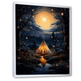 thumbnail image 2 of Designart "Celestial Connections Blue Native Tipi Retreat II" Cityscapes Floater Framed Canvas Art Print, 2 of 7