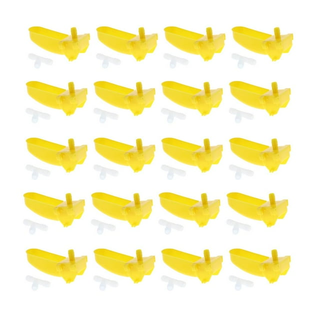 20 piezas pájaro loro codorniz alimentador contenedor de agua jaula Yuyangstore Alimentador automático de pigas de pájaro