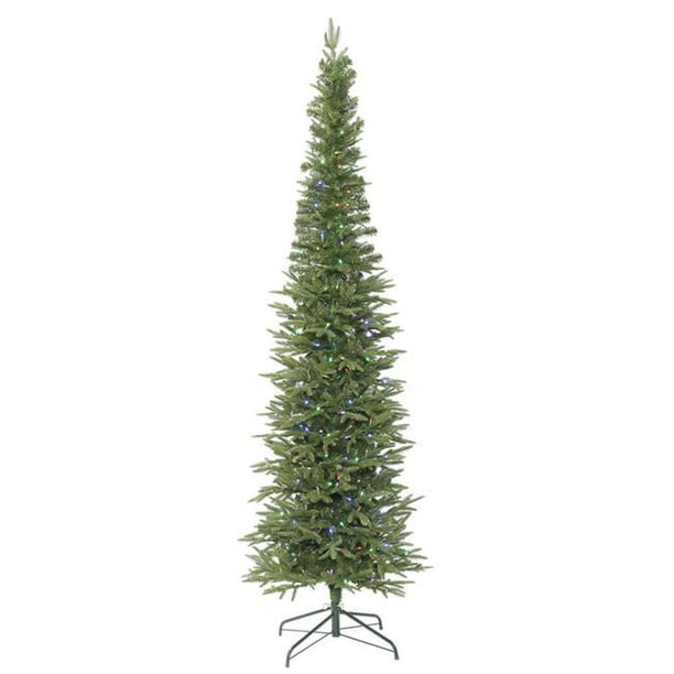 Pencil Christmas Tree With Colored Lights 