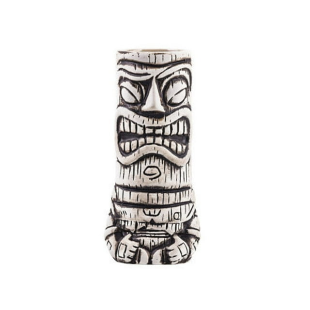 Taza Tiki de cerámica, 350 ml, diseño de cara de Tiki hawaiano
