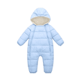 thumbnail image 2 of Fozruso Winter Baby Boys Girls Fleece Lined Thickened Romper Jumpsuit With Hood Infant Toddler Outfit Warm Soft Playwear Boys Rompers Sizes 0-3 Months, 2 of 6