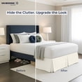 thumbnail image 5 of SGI bedding 15 inch Drop Bed Skirt Twin Size Platform Style, Classic Tailored Look, Elegant Pleated Style Dust Ruffle, Split Corners, Wrinkle Resistant Microfiber - Cream, 5 of 8