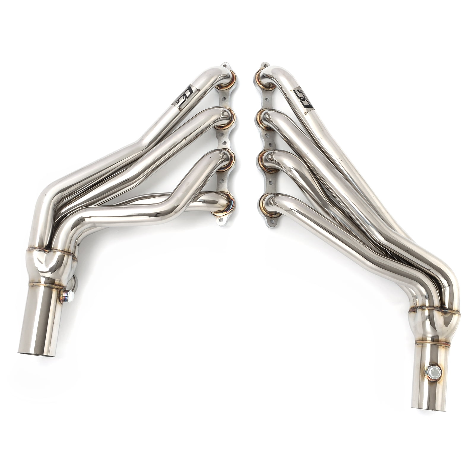 Exhaust Headers 1-5/8 in 304 Stainless Steel Polished Finish for 2002-2013 Silverado Sierra Suburban Tahoe Yukon Escalade 4.8L 5.3L 6.0L 6.2L V8 
