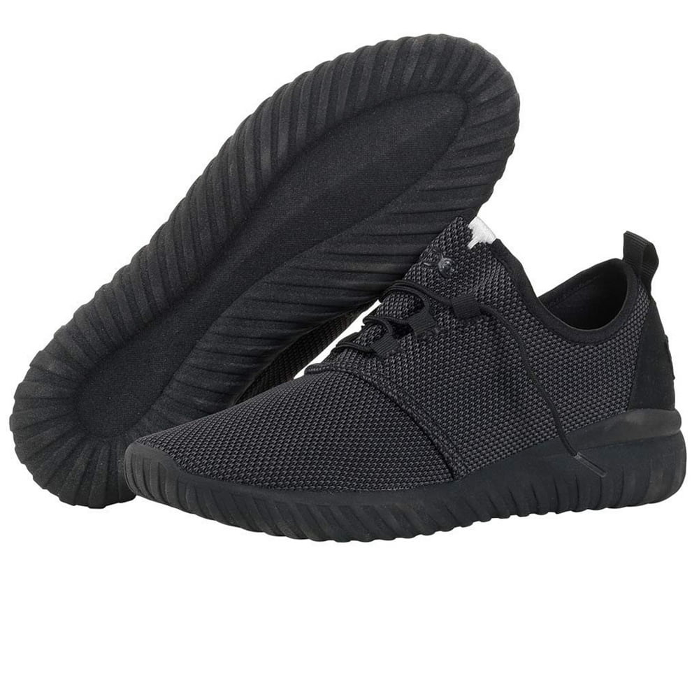 Hey Dude - Hey Dude Men's Renova Fashion Sneakers Black Textile Rubber Memory Foam 14 US M / EU
