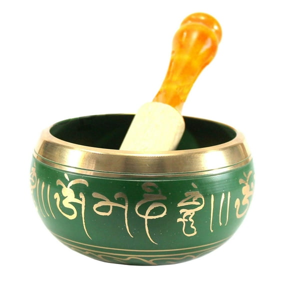 Singing Bowl | Tibetan Buddhist Prayer Instrument With Wooden Stick | Meditation Bowl | Music Therapy | 12.7 cm (5 inch)