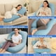 thumbnail image 5 of Almohada de Embarazo con Funda de Enfriamiento Almohada de Maternidad en Forma de J Almohada Lateral de Cuerpo Completo para Espalda, piernas y Vientre, cómoda Funda de enfriamiento, 5 of 9