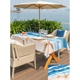 thumbnail image 5 of Rectangle Outdoor Tablecloth With Umbrella Hole And Zipper– Coastal Beach Waterproof Patio Table Cover for Party, Picnic, Backyard, 54"x80" , Abstract Ocean Waves Starfish Blue, 5 of 8