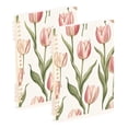 thumbnail image 2 of Ckdifva Tulip Flowers Floral A5 Ring Binder Notebook Journey Note Diary College Ruled Study 60 Pages, 2 of 8