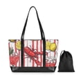 thumbnail image 7 of FORMRS Canvas Laptop Tote Bag for Women with 15.6" Computer Compartments Shoulder Handbag, Red Lobster, 7 of 7