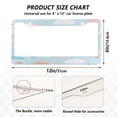 thumbnail image 7 of Aluminum License Plate Frame 2 Pack Car Exterior Accessory Car Tag Holder for Front Rear Plates Cars Decor Cute Clouds and Hearts Pattern, 7 of 7