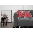 thumbnail image 3 of Ambesonne Pug Throw Pillow Cover 2 Pack, Valentines Inspired Dog, 18", Red Black Pale Brown, 3 of 7
