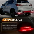 thumbnail image 2 of 2PCS Smoked Lens Rear Bumper Reflector Lights Tail Light Rear Light Brake Light Backup Lights Reverse Light Turn Signal Light With Red LED For 2020 2021 2022 2023 2024 Mitsubishi Outlander Sport, 2 of 8