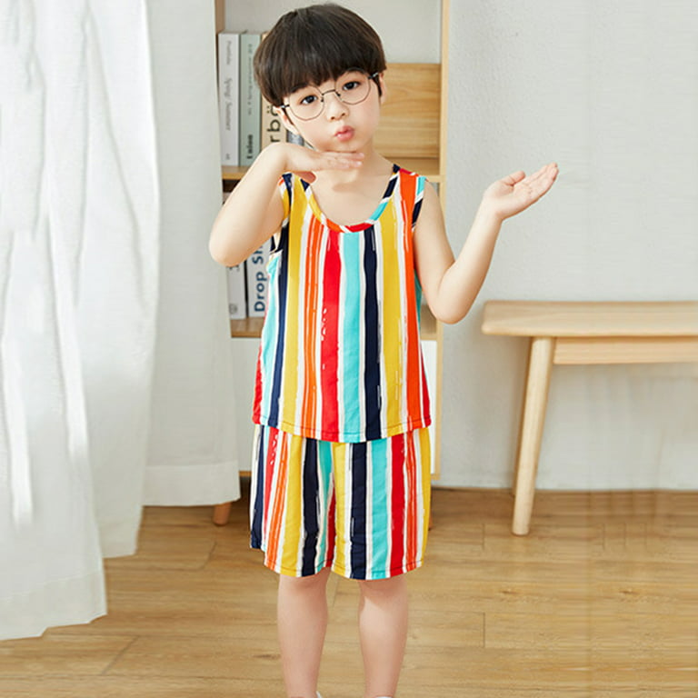 Kids Toddler Baby Girls Spring Summer Solid Cotton Sleeveless Tops Shorts  Outfits Clothes Little Boys 5 6 Clothes : : Clothing, Shoes 