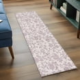 thumbnail image 4 of Farmhouse Flower Large Area Rugs for Bedroom Living Room, Soft Non Slip Carpet Bedside Rug, Botanical Vintage Purple Leaf Plant Rectangular Floor Cover Kitchen Accent Rug 2'x6' for Dining Room/Office, 4 of 9