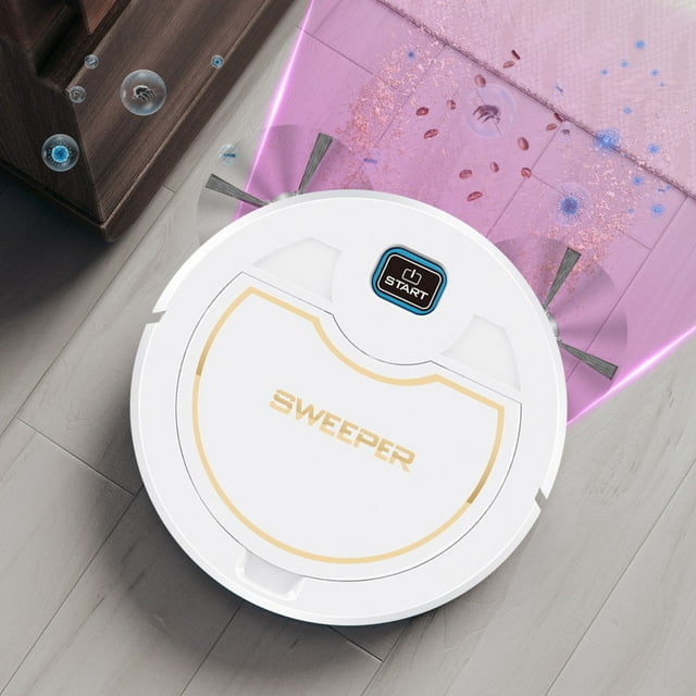 YIMWNYI Intelligent Sweeping Robot, Fully Automatic Vacuum Cleaner with USB Charging, 3-in-1 Sweeping, Suction, and Mopping, Large Suction Mouth, 1200mAh Battery, for Home Carpets and Floors