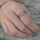 thumbnail image 3 of Dainty Crystal Astral Moon Open Ring Diamond Adjustable Finger Thumb Band Jewelry Gifts BB, 3 of 4