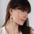 thumbnail image 2 of Humble Chic Floating Feathers Dangle Earrings - Gold Long Hanging Leaf Drops, 2 of 9