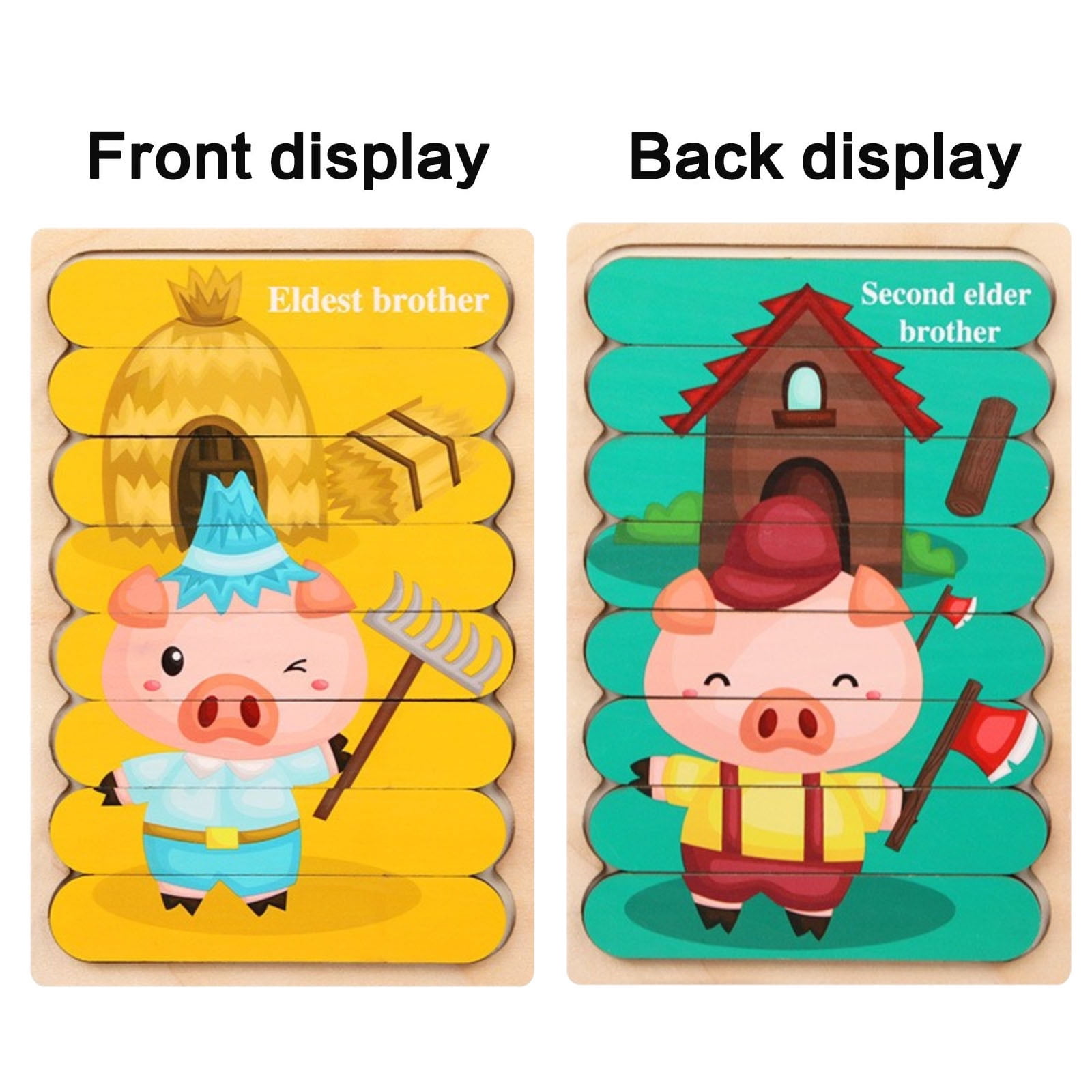 Toyfunny Wooden Puzzles Pattern Blocks Sorting And Stacking Toys Peg Puzzle  Preschool Montessori Educational Toys For Toddlers Kids Boys Girls -  Walmart.com