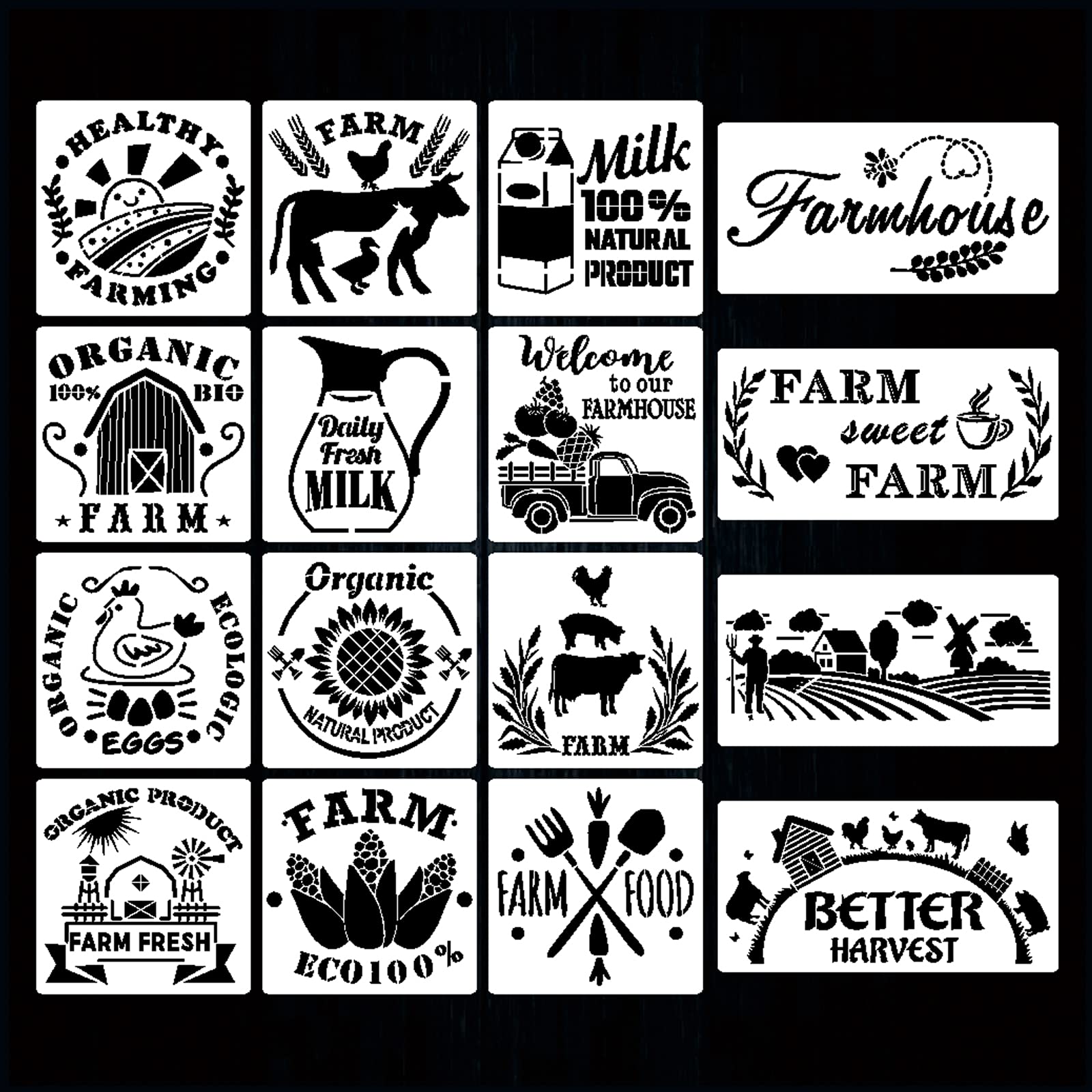 Rustic Farmhouse Letter Stencils