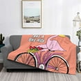 thumbnail image 2 of Goofa Flamingo Riding a Bicycle Pattern Fleece Throw Blanket for Couch, Soft Checkered Flannel Blanket for Sofa, Warm Cozy Decorative Blanket Fall Decor Gift-80"x60", 2 of 6