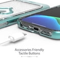 thumbnail image 2 of Vena Glitter Case, vLove Glitter Heart Case Slim Dual Layer Protection, Designed for iPhone 11 Pro - Teal (PC) and Clear TPU with Glitter, 2 of 9