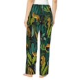 thumbnail image 3 of Pajama Pants Women, Jungle leopard yellow Sweatpants Soft Sleep Lounge Pants, Casual PJ Bottoms Pants with Pockets, 3 of 5