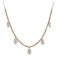 thumbnail image 3 of Vickerman 5' White Felt Tree and Natural Wood Bead Garland., 3 of 3