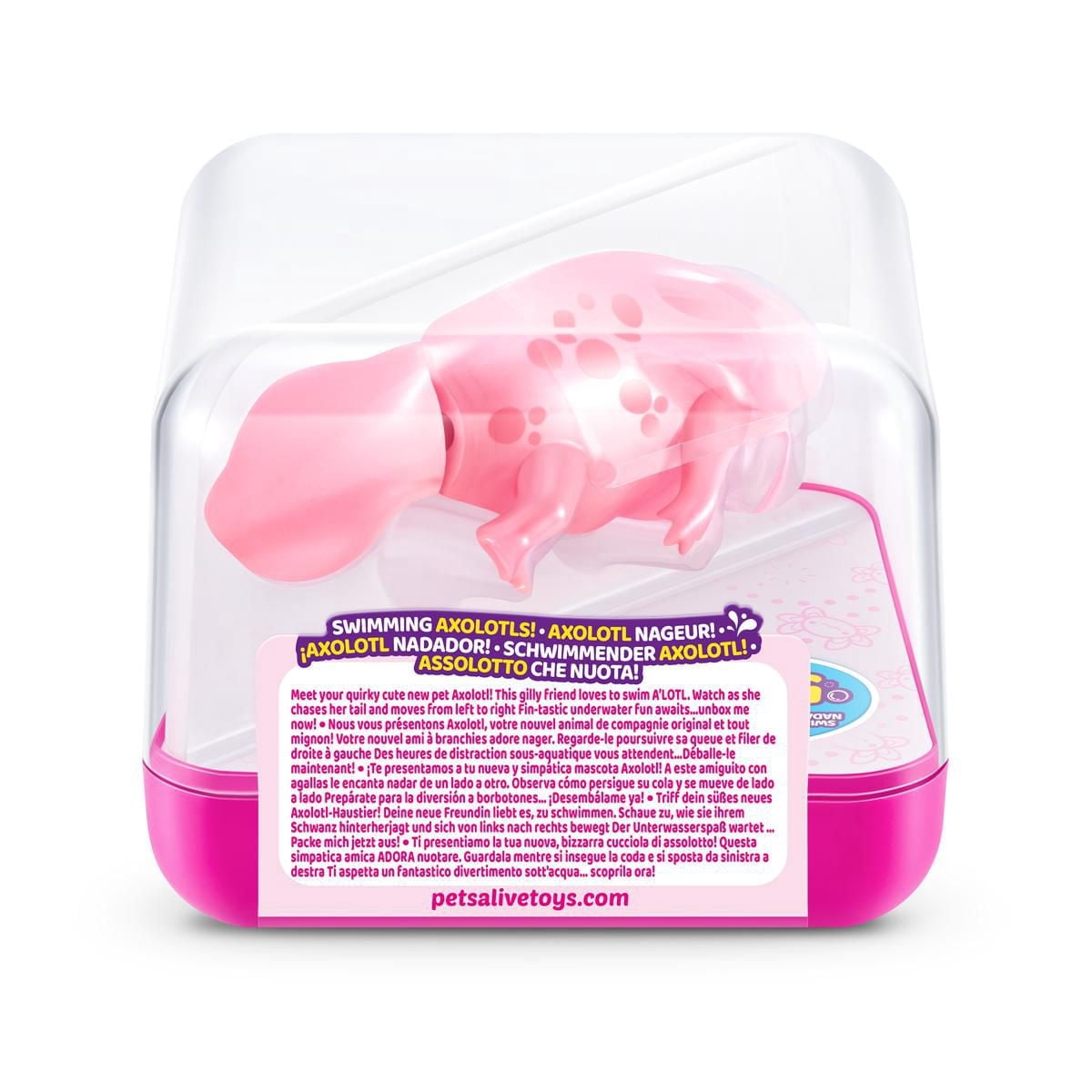 Pets Alive Axolotls Electronic Robot Toy (Pink), Swimming Bath & Pool Toy by ZURU