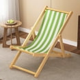 thumbnail image 3 of 1pcs Beach Sling Chair Replacement Canvas Yellow Green and White Stripes Chair Cloth 435 * 1165mm Chair Fabric Reclining Sling Replacement for Sunbathing Garden Courtyard DIY, 3 of 6