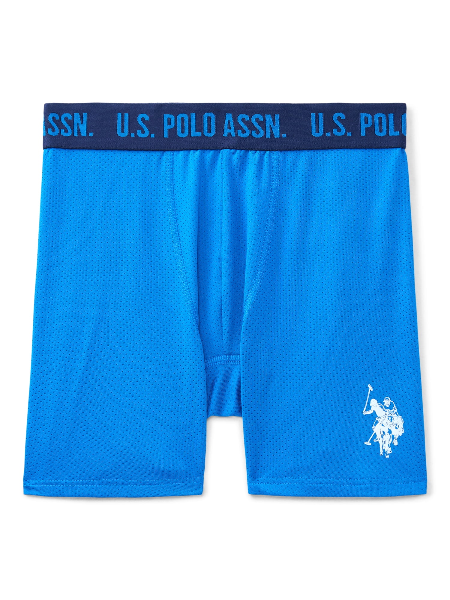 U.S. Polo Assn. Boys Performance Mesh Tagless Boxer Briefs, 5-Pack, Sizes S-XXL