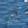 thumbnail image 3 of Wukai Sharks on White Blue Striped Women’s Short Sarongs Beach Wrap Bikini Bottom Short Skirt Chiffon Scarf for Swimwear, 3 of 4