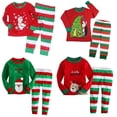 thumbnail image 3 of Pijamas para bebés y niñas, trajes de Navidad, 100% algodón, camiseta, pantalones, ropa de dormir, camisón, Tops X'mas, 3 of 4