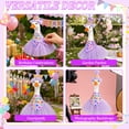 thumbnail image 3 of 3 Pcs Happy Birthday Porch Goose Outfit for 17" Cement Lawn Goose Clothes Happy Birthday Hat and Tutu Skirt Bandana(Purple), 3 of 10