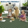 thumbnail image 6 of Garvee 10'x13' Bordered Print Area Rug Washable Rugs, Non Slip Modern Geometric Rug Stain Resistant Indoor Carpet for Living Room Bedroom Dining Room, Green, 6 of 8