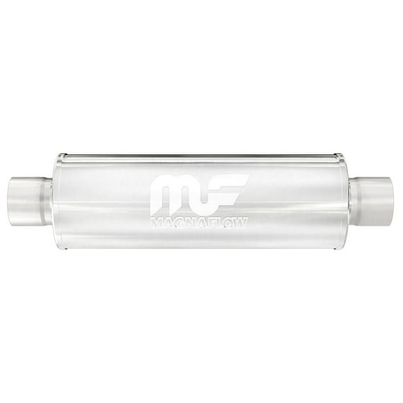 Magnaflow Silencieux d'Échappement 12867 Diamètre 5 Pouces Boîtier en Acier Inoxydable Satiné; Entrée Centrale 3 Pouces; Sortie Centrale 3 Pouces; Corps 14 Pouces/20 Pouces Longueur Totale