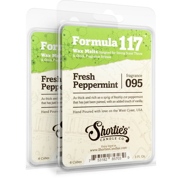 Fresh Peppermint Wax Melts Multi Pack - Highly Scented   Natural Oils - Shortie's Candle Company