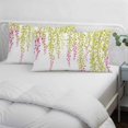 thumbnail image 4 of Spring Leaves Throw Pillow Covers, Green Pink Pastoral Botanical Branches Soft Breathable Pillow Cases with Invisible Zipper for Sleeping, Small Pillowcases for Couch Bed Sofa Chair 16x24 Inches, 4 of 9