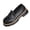 X-Black, variant on HomeDM Women's Chunky Loafers Platform Round Toe Slip On Casual Business Loafer Shoes Size 8.5